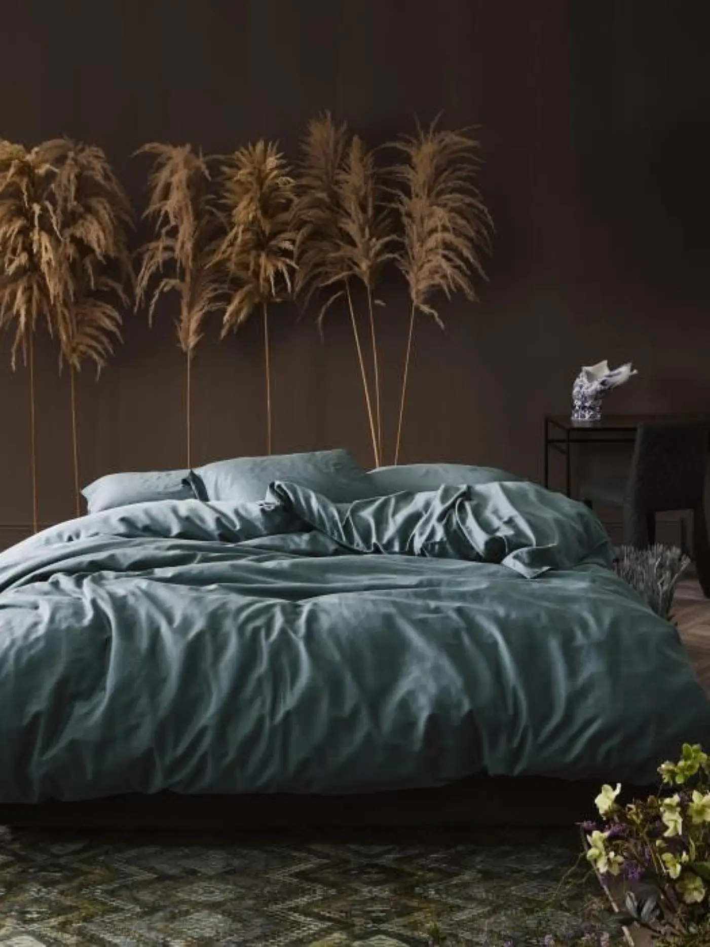 ESSENZA | Satin Bettwäsche Minte 70x90cm / 140x200cm Denim | 